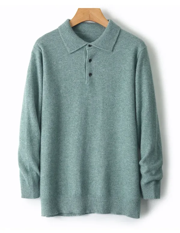 Cashmere Jumper for Men - Knitted Pullover - Sweater - Classic - Fashion Style Men Office